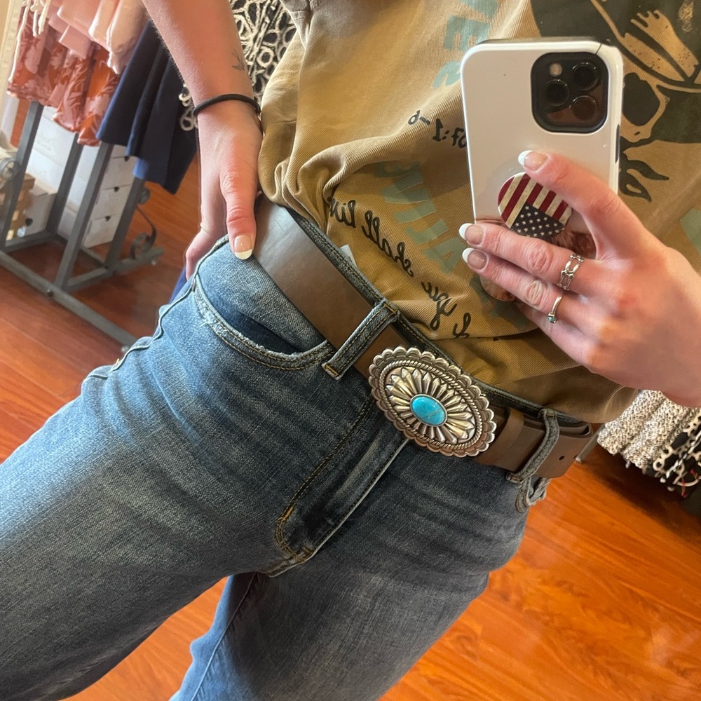 Ariat Dark Brown Leather Belt